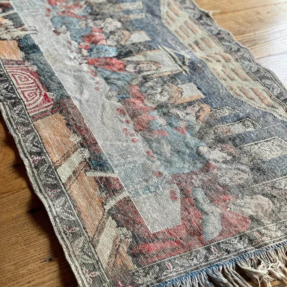 Vintage Last Supper Da Vinci Velvet Wall Hanging